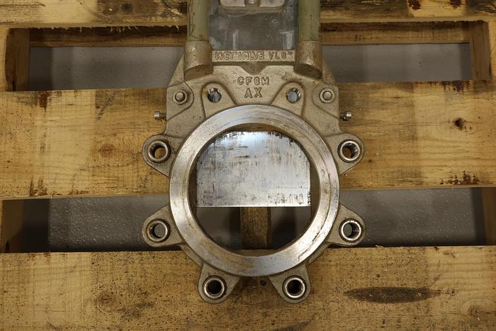 Used Wey 6" Air Operated Knife Gate Valve #44246