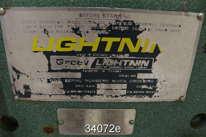 Used Lightnin 22-VSA-30 Side Mount Agitator #34072