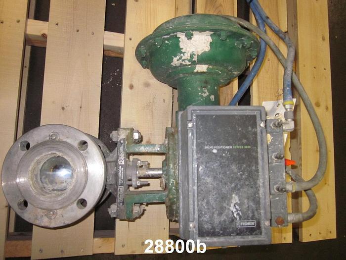 Used Fisher V150 3" Control V-Ball Valve, #28800