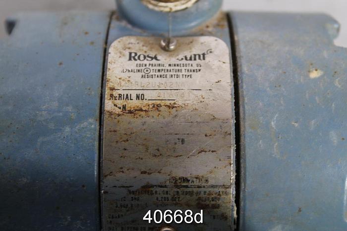 Used Rosemount 0444RL2U1A2NA Temperature Transmitter, RTD Type #40668