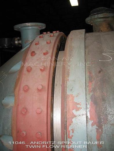 Refurbished Sprout Waldron R42EMAII Twin Flow Refiner, 42", Electro-Mechanically Actuated, Recently Rebuilt, With Guards, Coupling, Pedestal Controls #11046