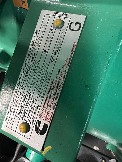 2022 CUMMINS 25KVA GENERATOR