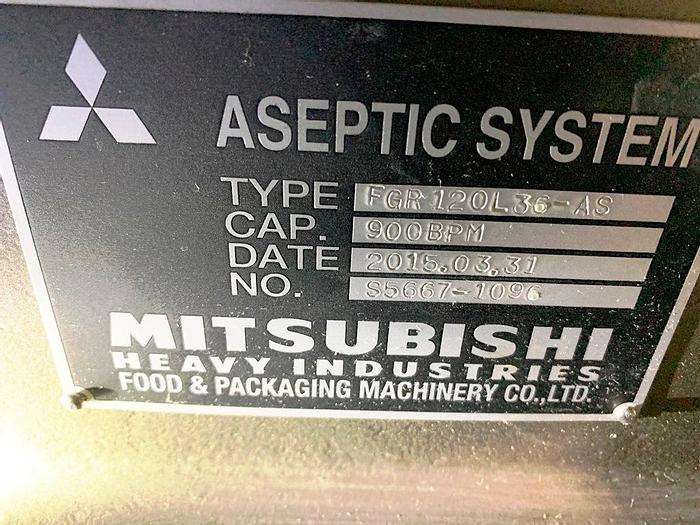 Unused Filler, Bottle, Rotary, 120-Valve, Mitsubishi, Aseptic #C743900