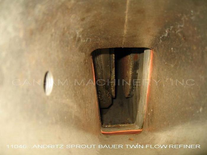 Refurbished Sprout Waldron R42EMAII Twin Flow Refiner, 42", Electro-Mechanically Actuated, Recently Rebuilt, With Guards, Coupling, Pedestal Controls #11046