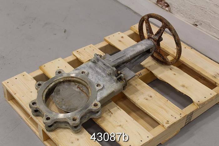 Used Dezurik 8" Hand Operated Knife Gate Valve #43087