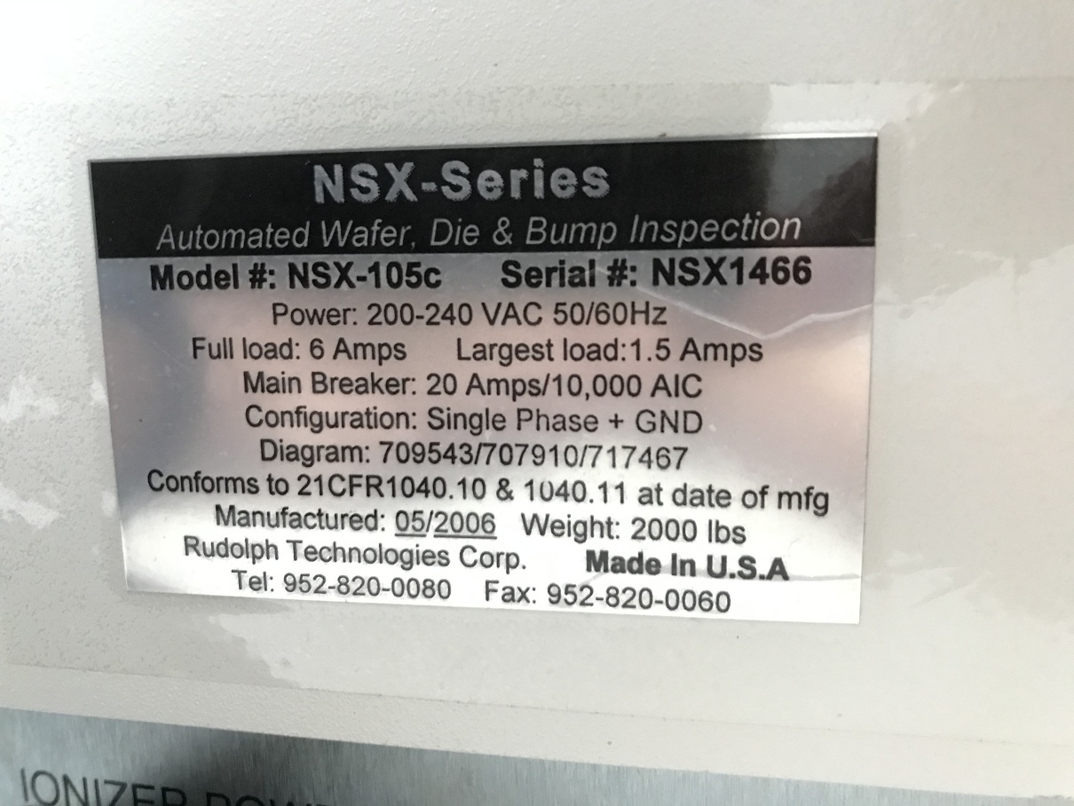 Used Rudolph 105C Wafer inspection System