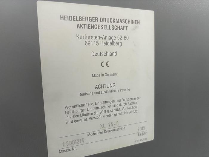 Usato HEIDELBERG XL 75-5 (C) UV