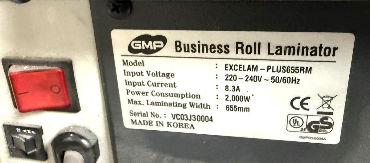 Usato Plastificatrice a rulli GMP Excelam Plus 655R