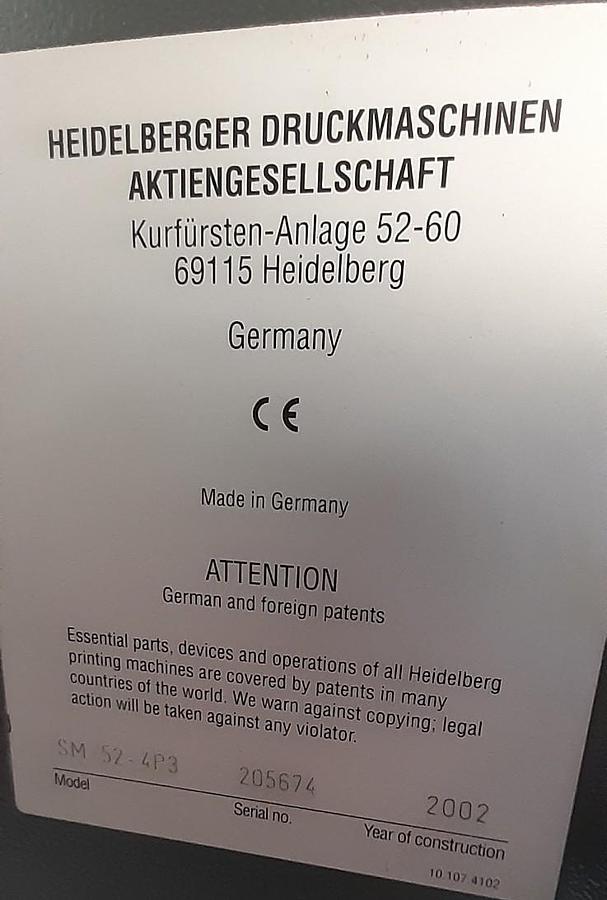 Usato HEIDELBERG SM 52-4P3