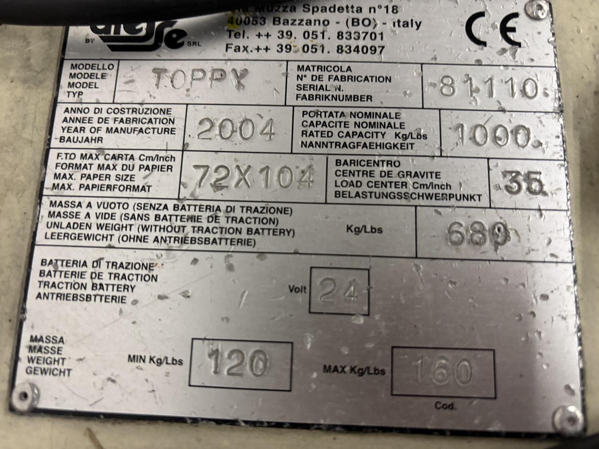 Usato Voltapila TOPPY 72x104