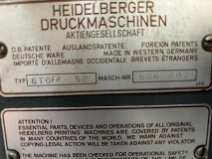 Usato HEIDELBERG GTO 52 FP