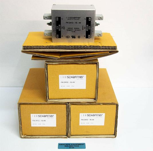 Used Schaffner Power Line Filter FN2412-16-44 250VAC 50/60Hz Lot of 4 New (9135)K