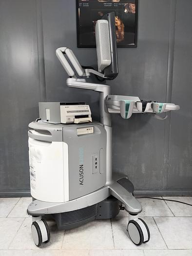 Gebraucht Siemens Acuson S2000 Ultraschallgerät mit Sonde, Farbdrucker und DVD Brenner