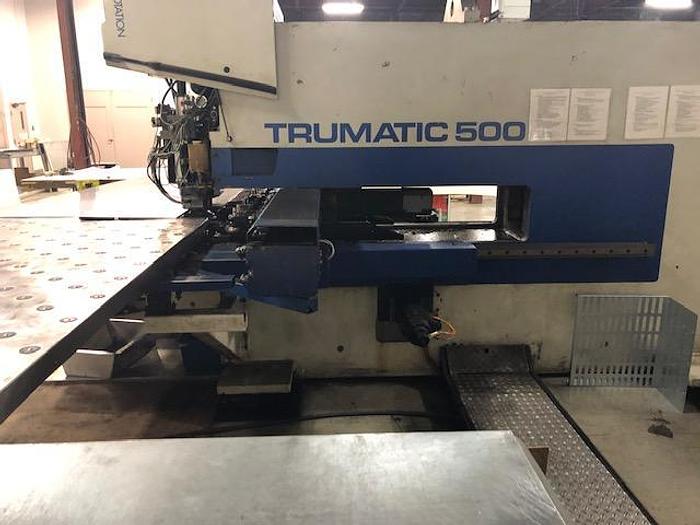 Used 25 TON, TRUMPF TC-500 / 1300, 1995, CNC TURRET PUNCH