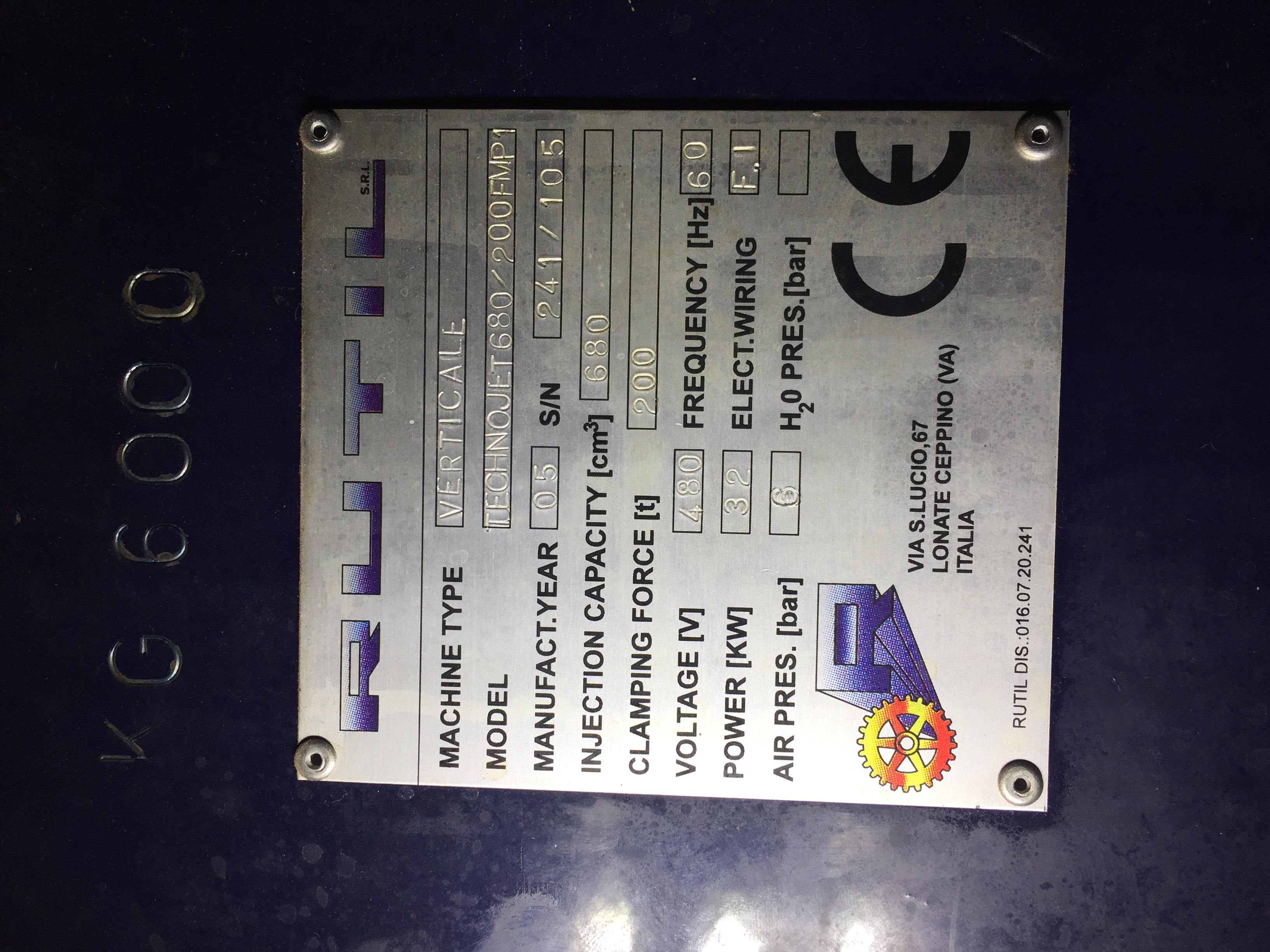 Used 200 Ton Rutil Up-Acting Hydraulic Press; Housing Type; Mfg. 2005; Low Profile; P.O.R.