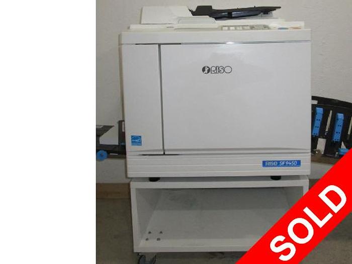 Used Riso SF 9450 150 PPM Digital Duplicator with Network Print