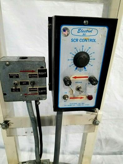 Used Double Motorized Stock Material Reel Transfer System Winding Wound Machine