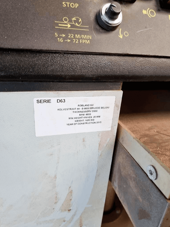 Used Robland D630 - Thicknesser - 2015