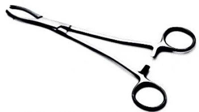 Used Forceps Uterine Tenaculum Littlewood 2 in 3 Teeth Straight 185mm (7-1/4in)