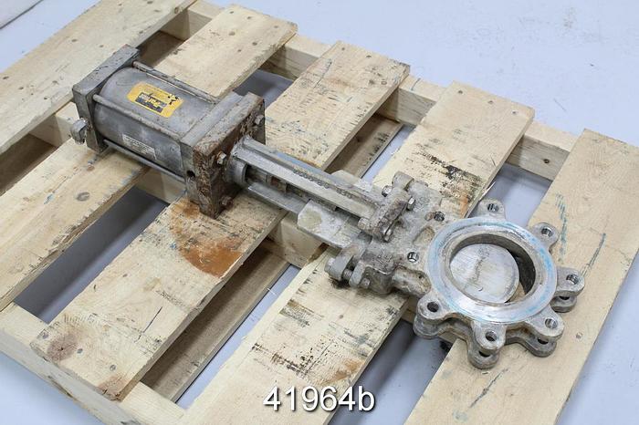 Used Velan 4" Air Operated Knife Gate Valve #41964