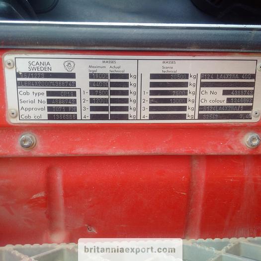 Used 1998 SCANIA R 124 L 400 manual retarder hydraulic kit