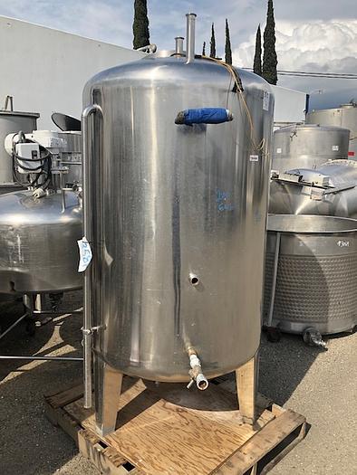 Used 200 Gallon Vertical Stainless Steel Tank