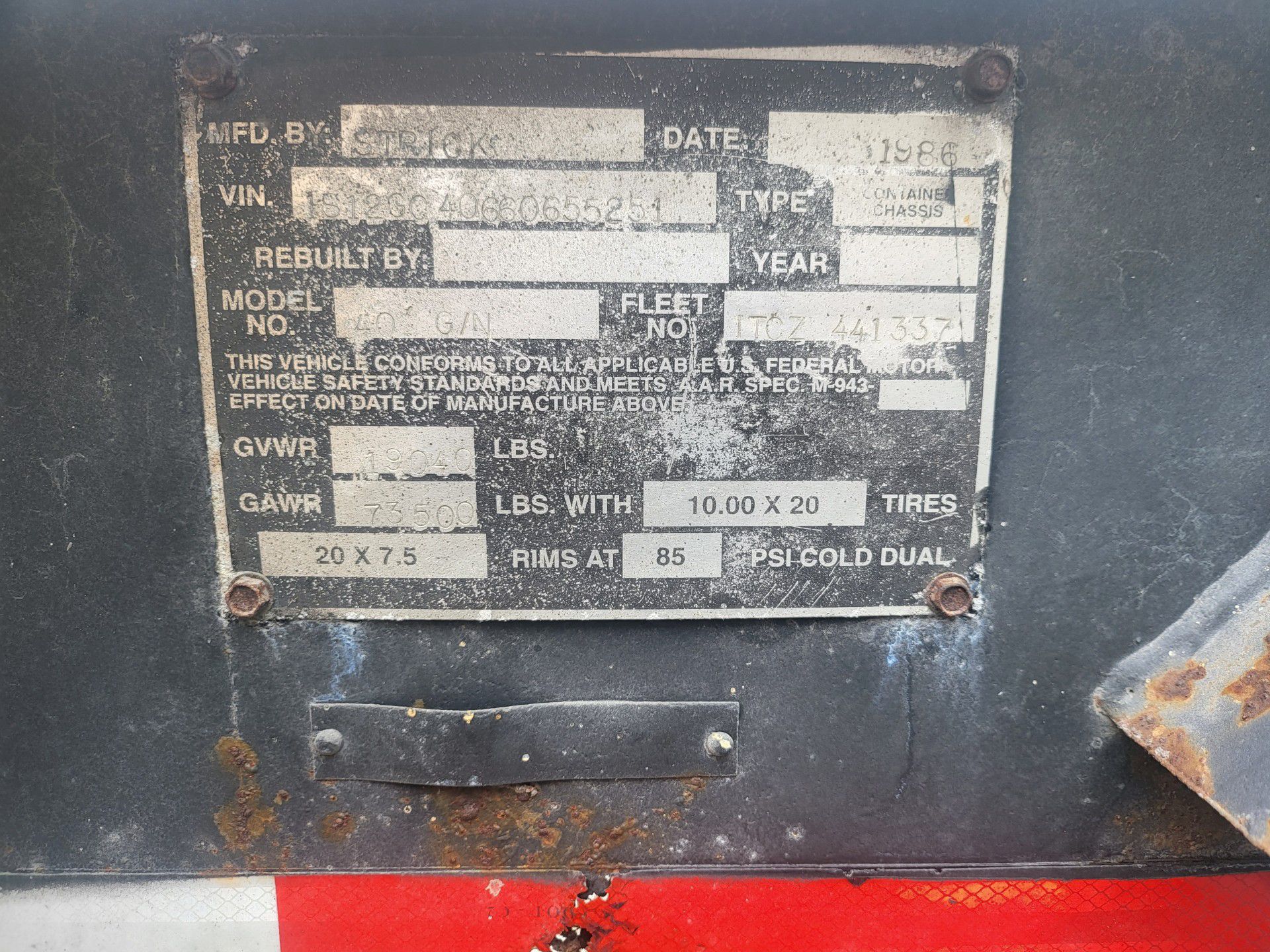 40' Container Chassis