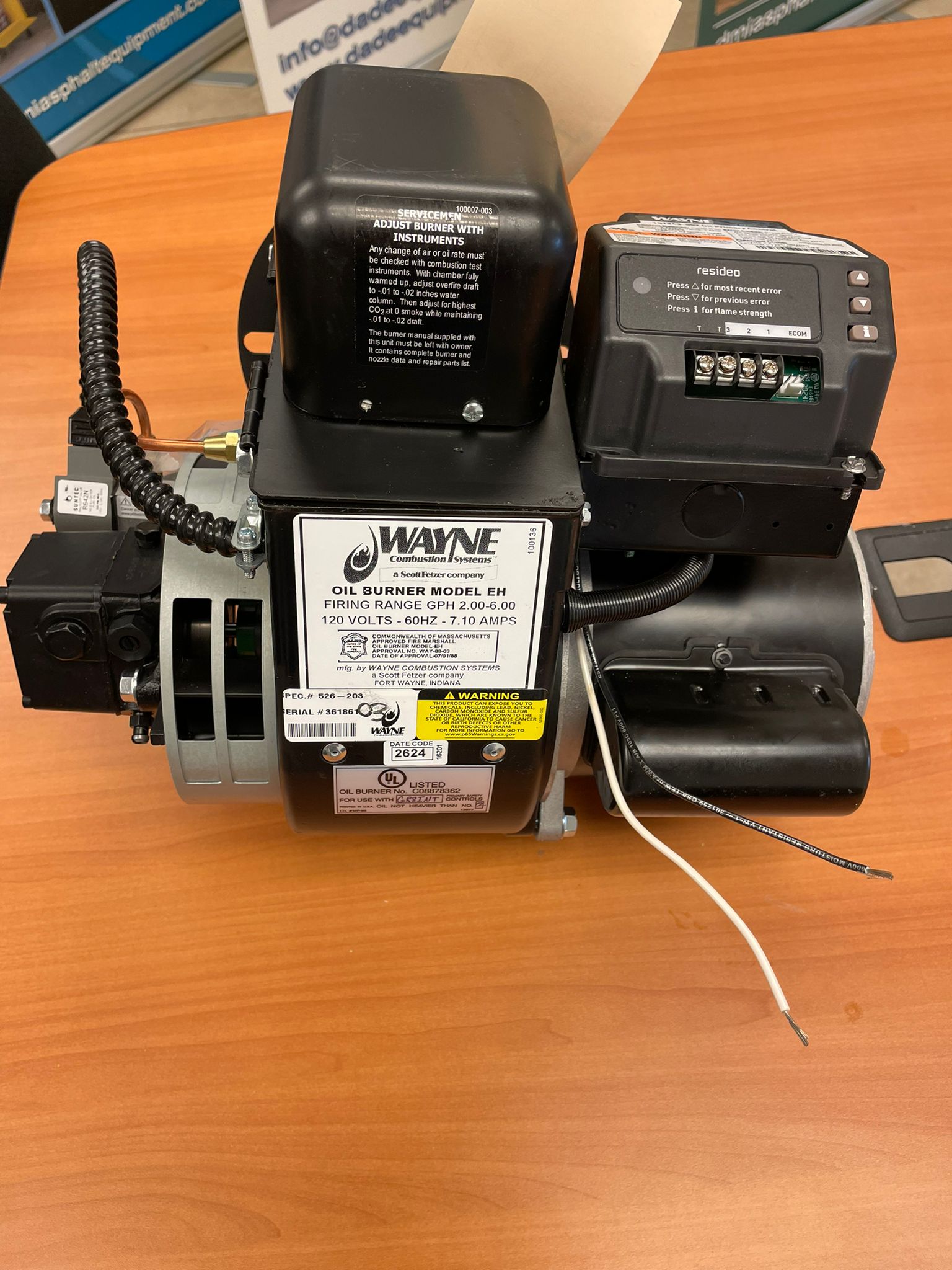 2024 WAYNE WAYNE EH NO. 2 OIL BURNER 120V