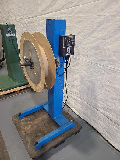 Used RM Industries Motorized Stock Reel Material Payoff Feed