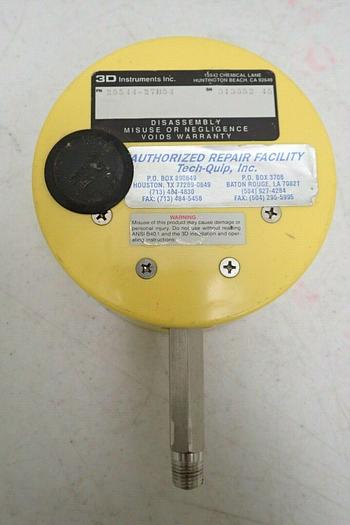 Used 3D Instruments 25544-27B54 Precision Direct-Drive 500 PSI Test Gauge