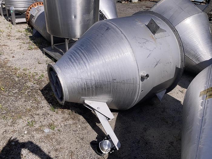 Used Used approximately 220 gallon stainless steel vertical tank