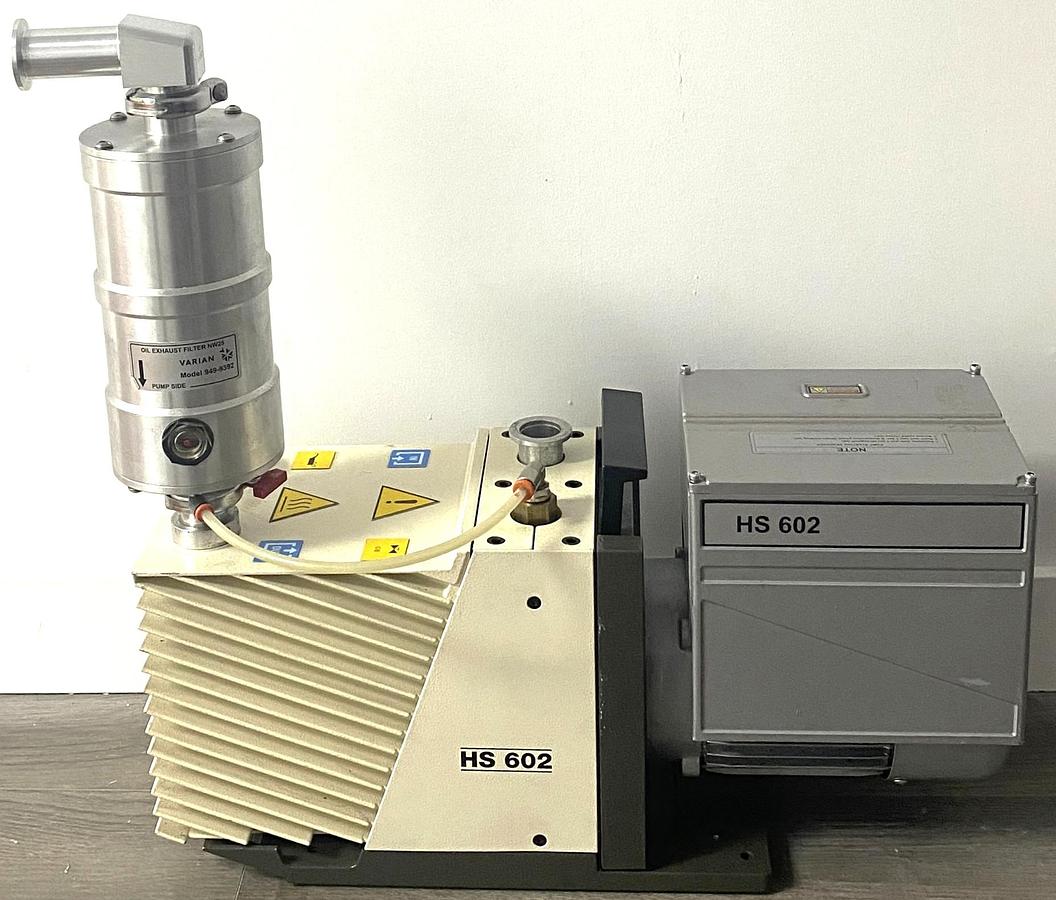 Used Varian HS 602 Rotary Vacuum Pump with Varian Oil Filter (17.6cfm)