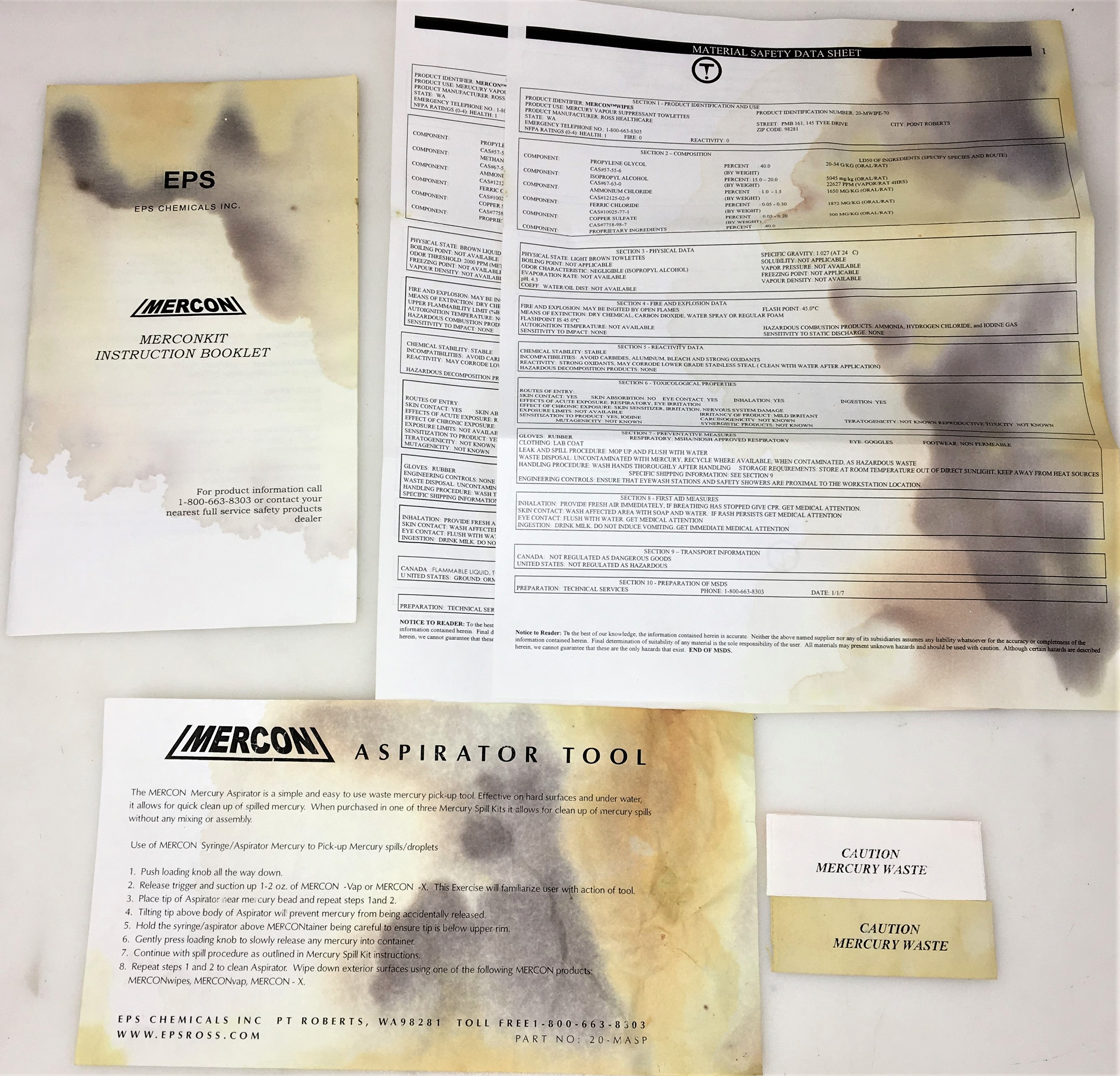 Used Mercon Mercury Spill Kit 