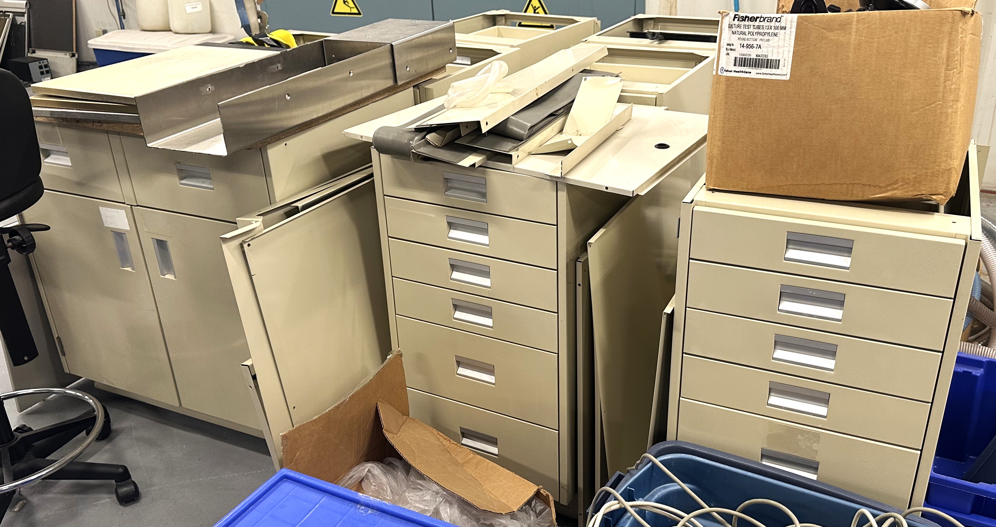 Used Metal Laboratory Cabinetry (Priced/Linear Ft)