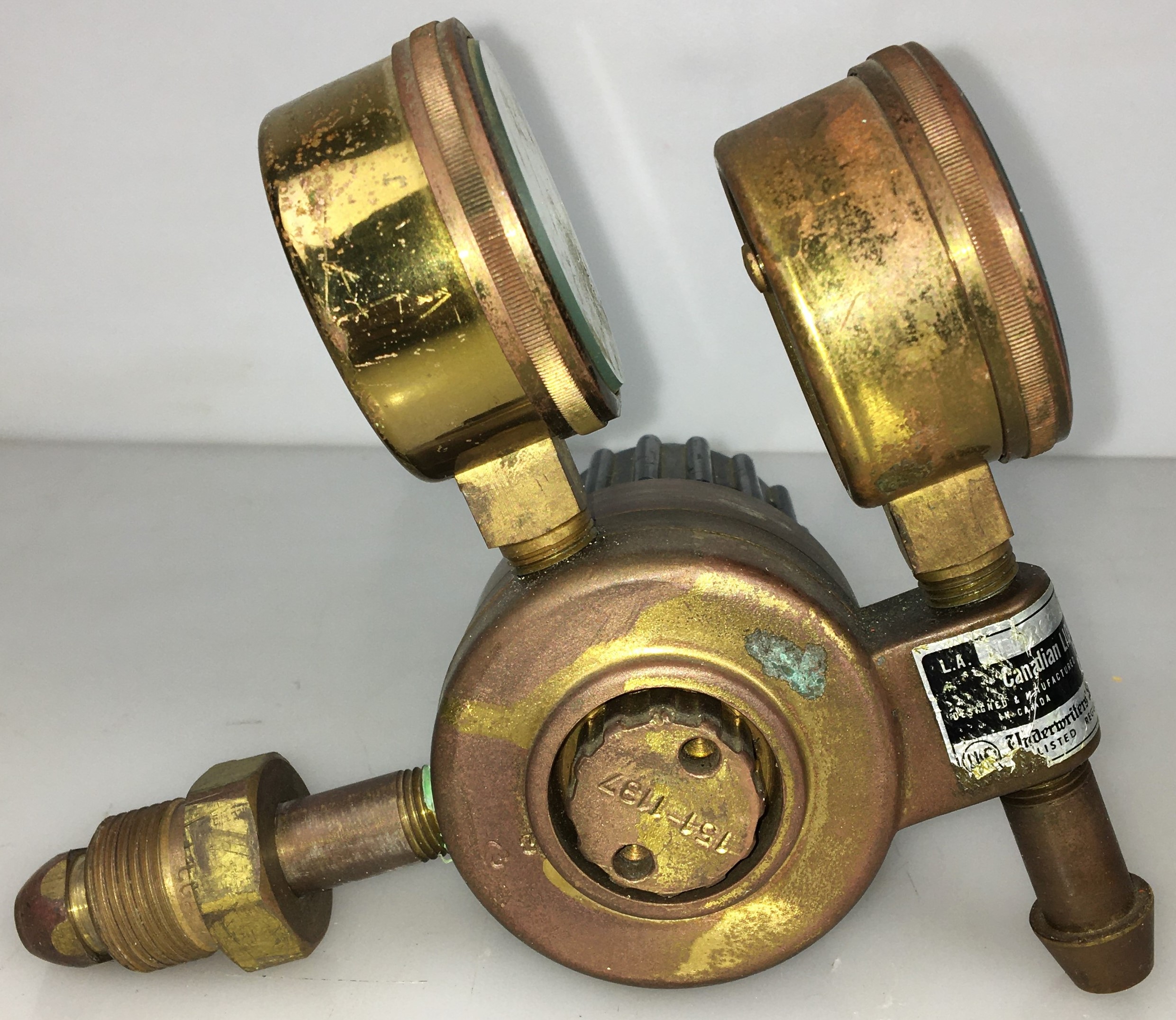 Used Liquid Air 151-1137 Brass Nitrogen Regulator (CGA 580)