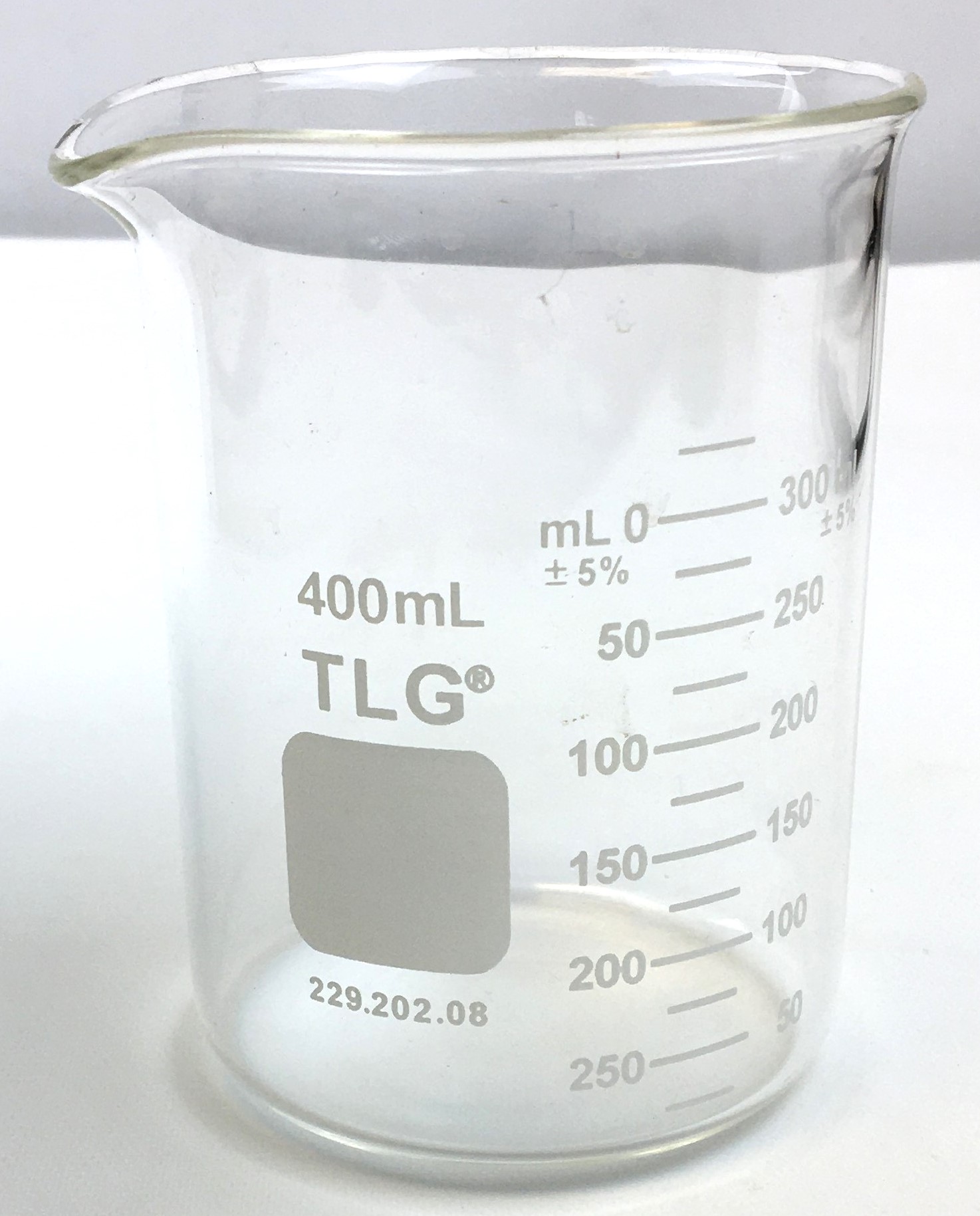 New TLG 229.202.08 Griffin Low Form 400mL Graduated Beaker