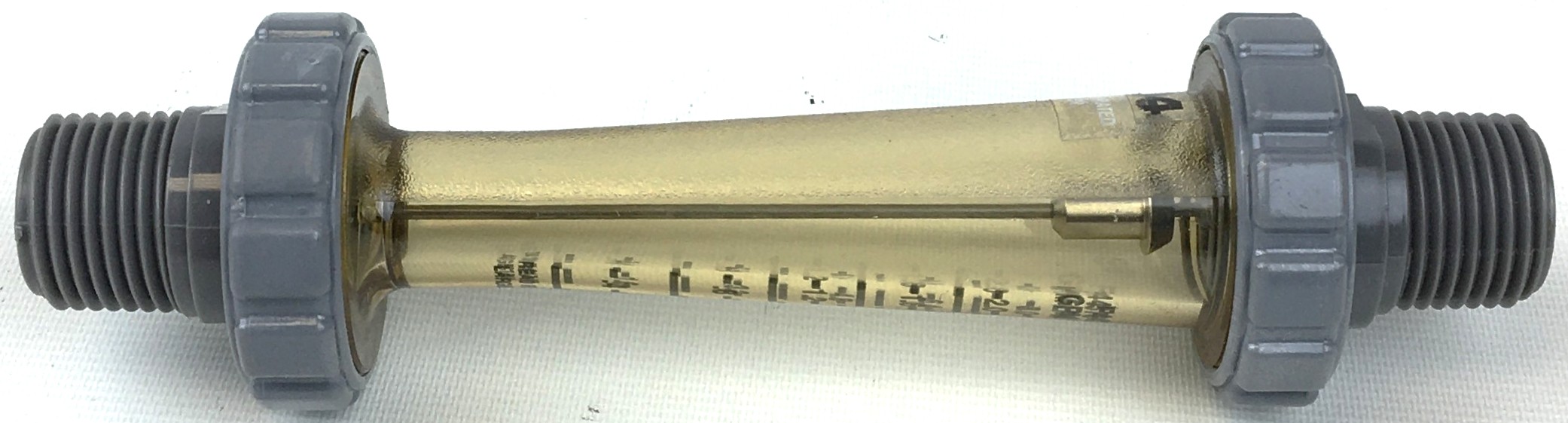 Used Blue-White F-44376 In-Line Variable Area Flow Meter (0.75 to 7.5 LPM)