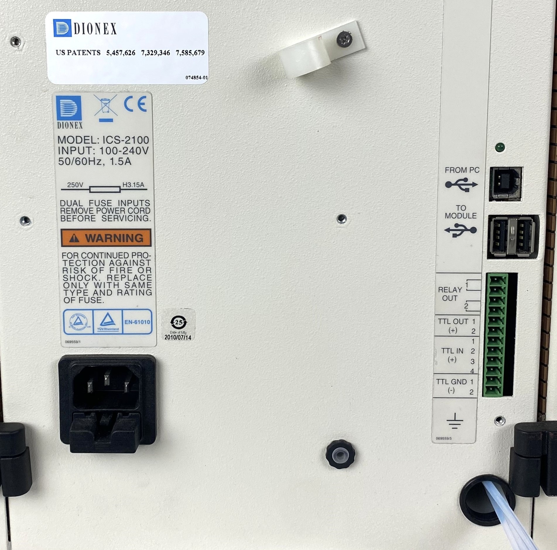 As is Dionex ICS-2100 Ion Chromatograph (AS-IS FOR PARTS)