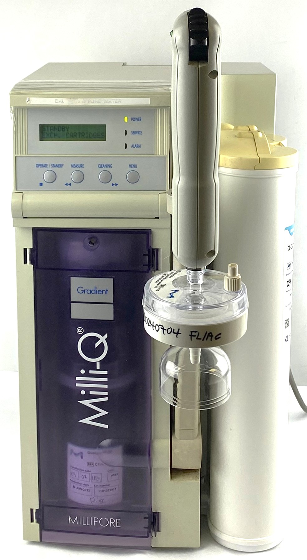 Used Millipore Milli-Q Gradient A10 Water Purifier with Q-Pod Dispenser