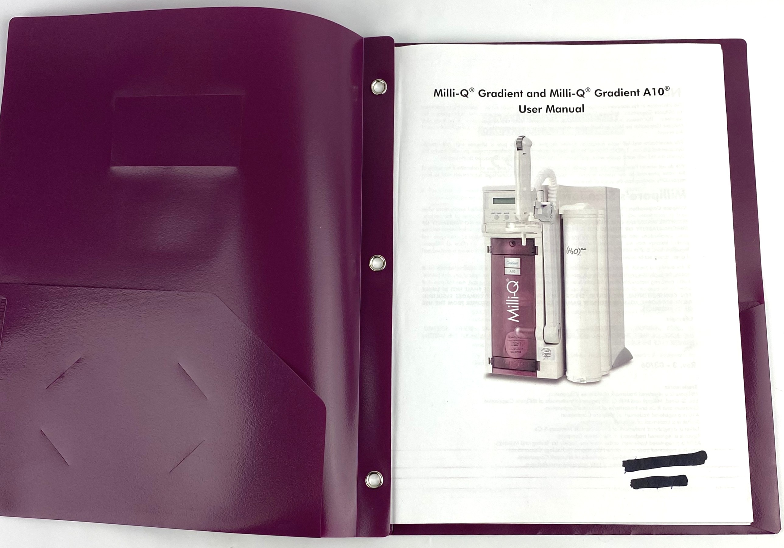 Used Millipore Milli-Q Gradient A10 Water Purifier with Q-Pod Dispenser and Footswitch