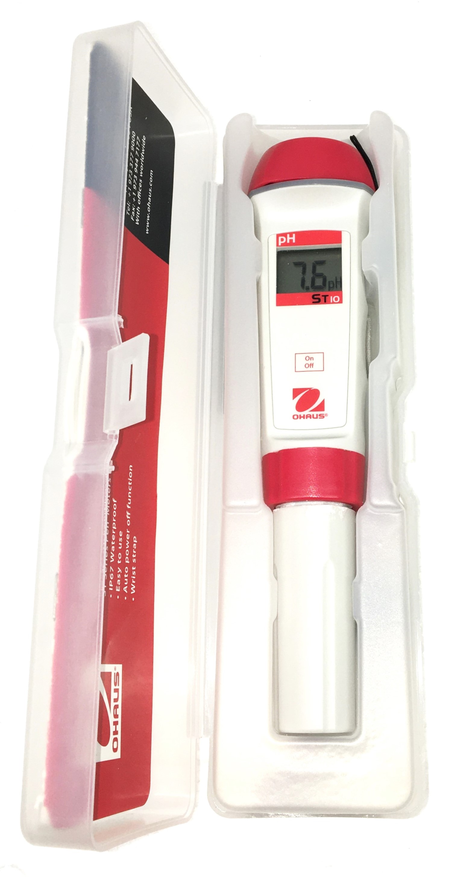 New Open Box Ohaus Starter ST10 Waterproof pH Pen Meter