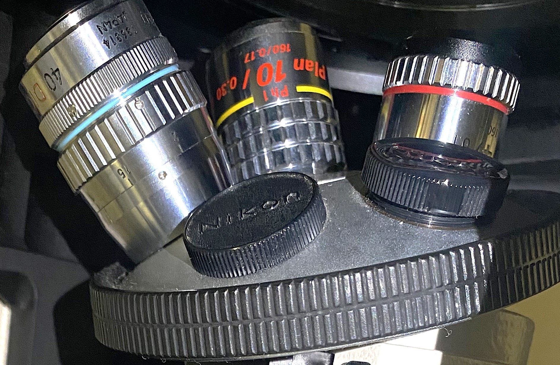 Used Nikon Diaphot TMD Inverted, Phase-Contrast Microscope with Micromanipulators (40X to 400X)