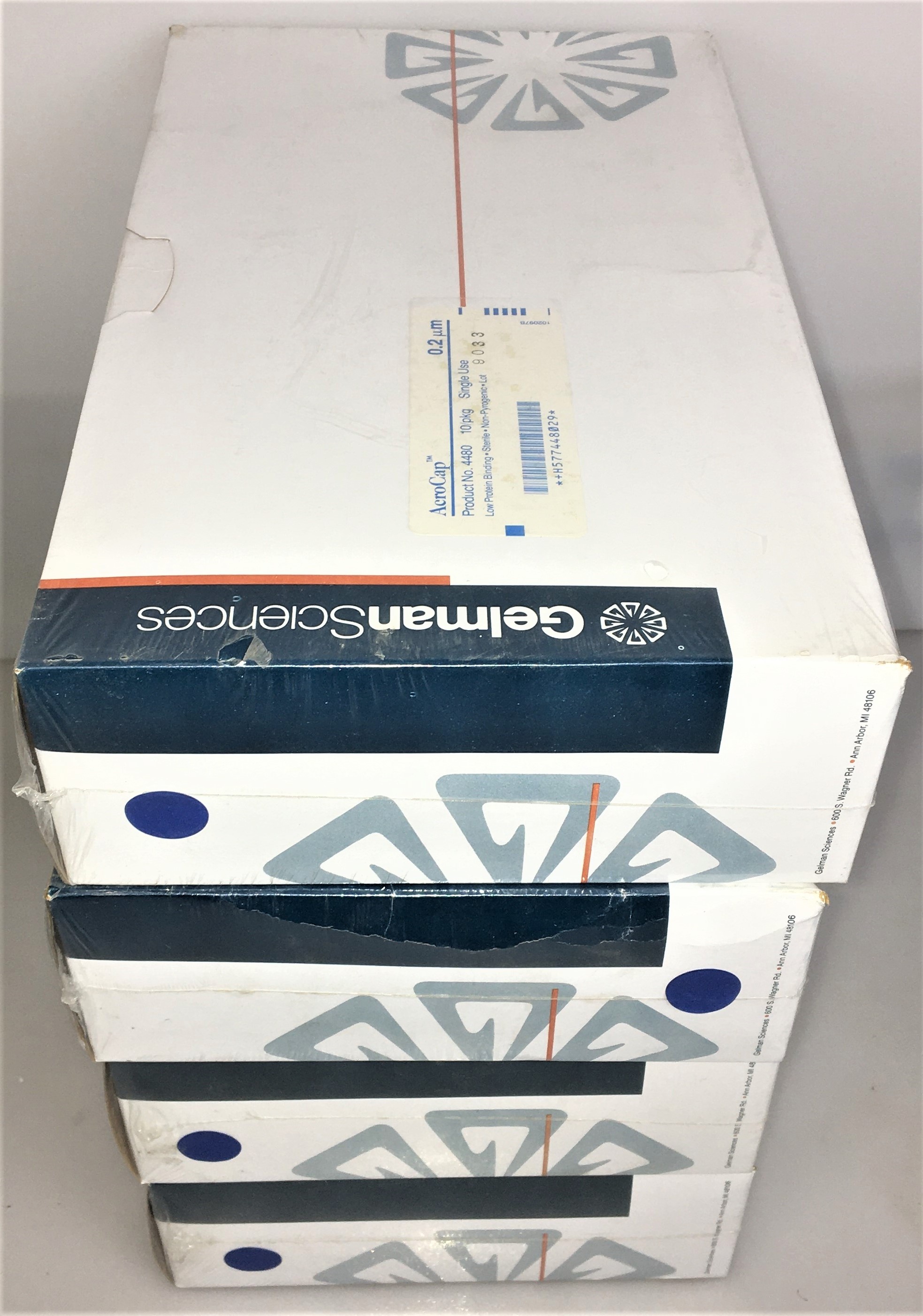 New Open Box Gelman Acrocap 4480 Filter Unit - 0.2 µm (Pack of 10)