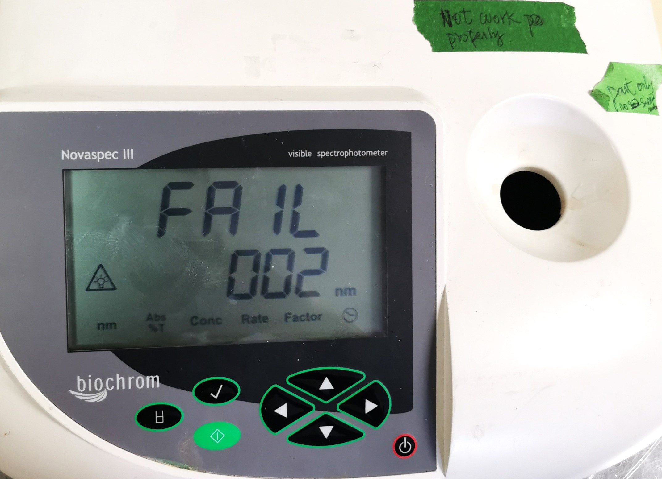 As is Biochrom Novaspec III Classic Visible Spectrophotometer (330 to 830nm)