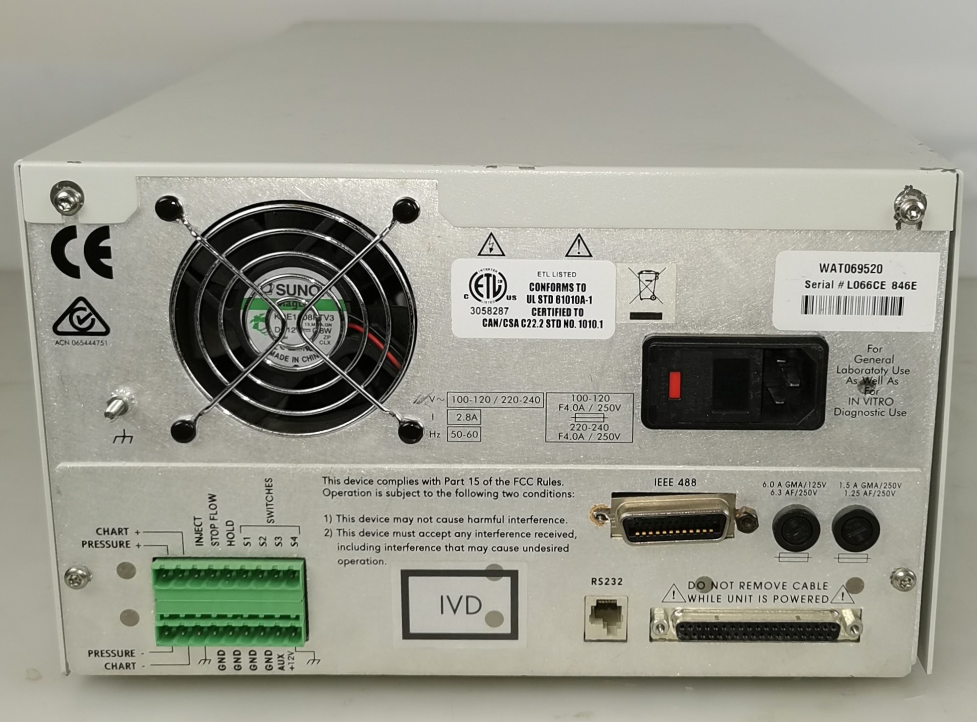 Used Waters UV-Visible HPLC System