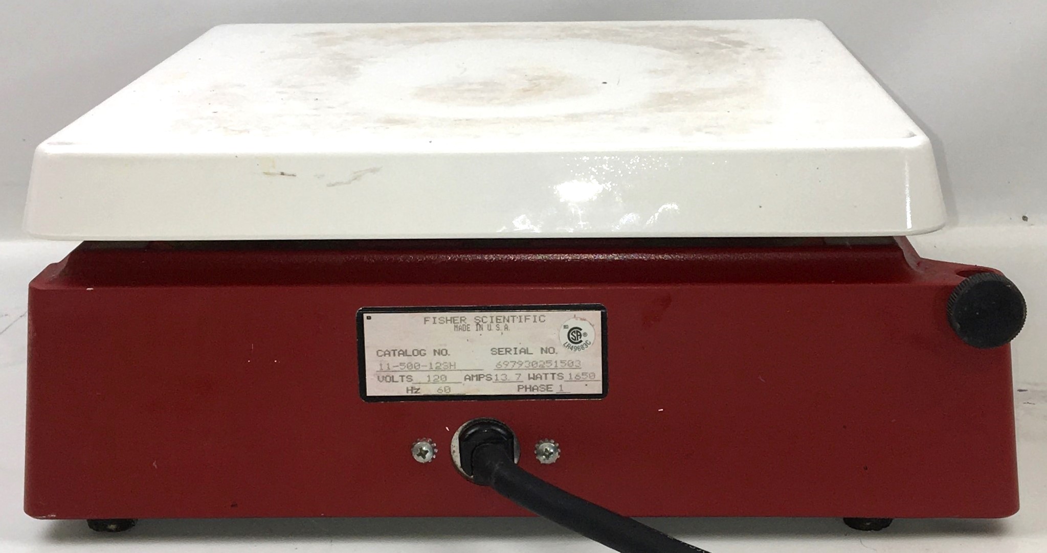 Used Fisher Isotemp 11-500-12SH Stirring Hot Plate (12" x 12" Plate)