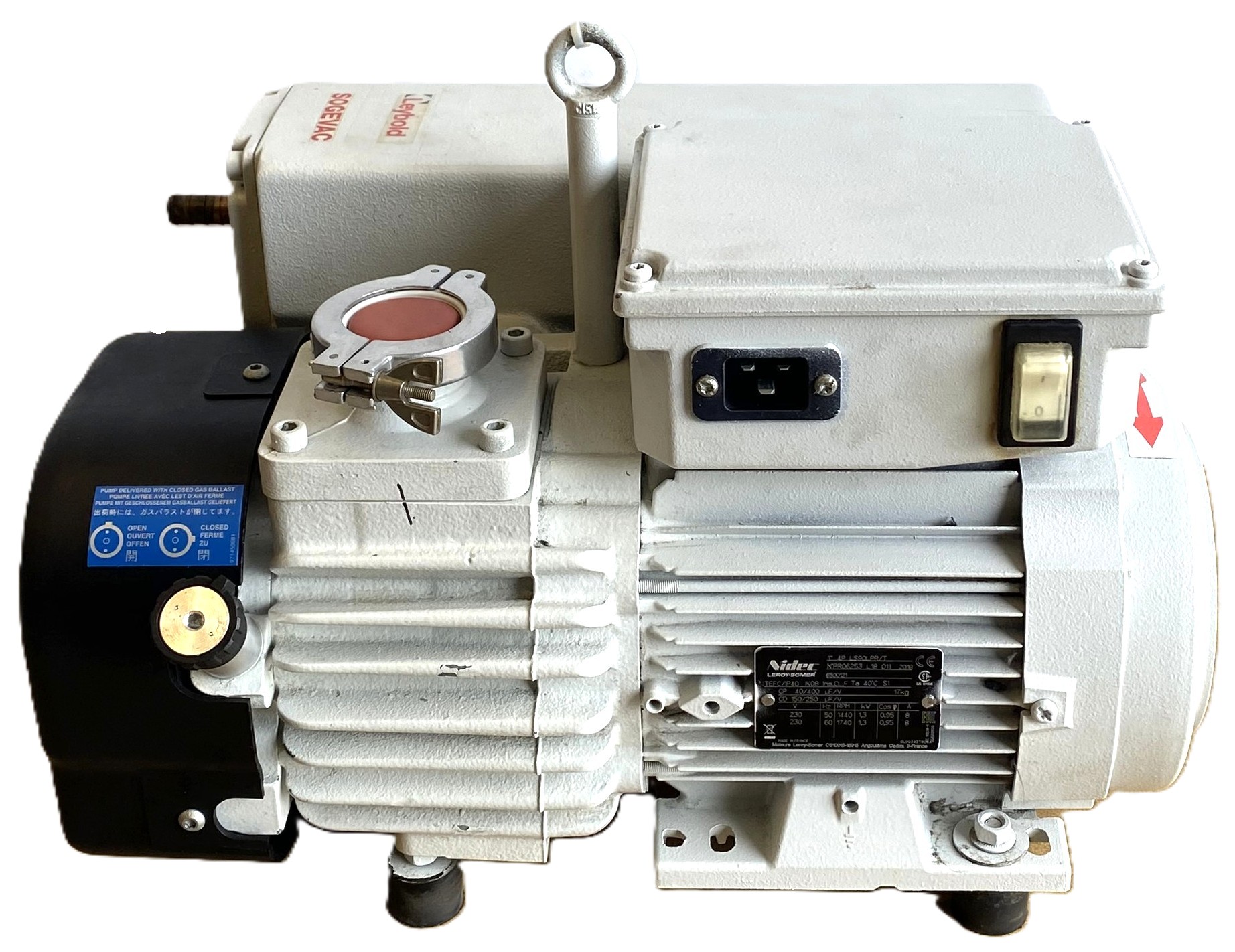 Used Leybold Sogevac SV40 BIFC Rotary Vacuum Pump (22.7-27.7 cfm)