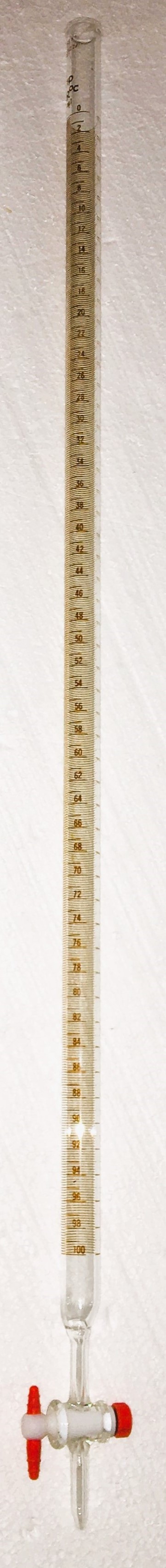 Used Corning PYREX 2122A-100 Class B 100mL Dispensing Buret