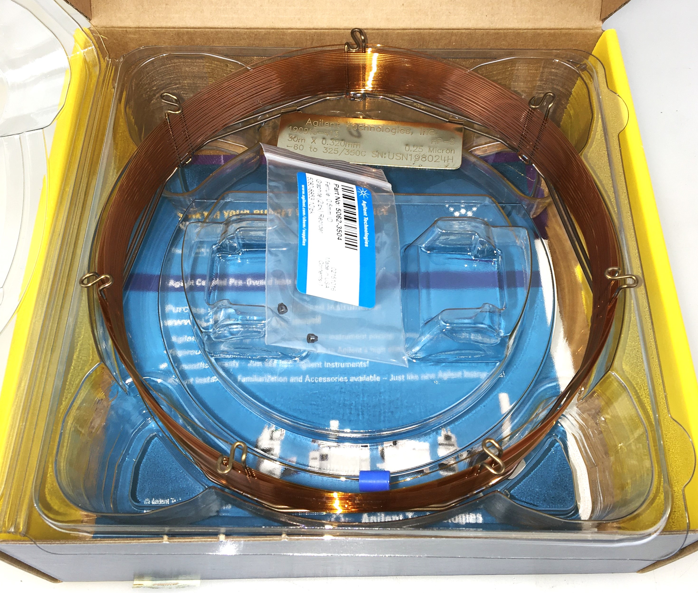 New Open Box Agilent (Hewlett Packard) HP-5 (19019J-413) Capillary Column (30M x 0.32mm x 0.25µm)