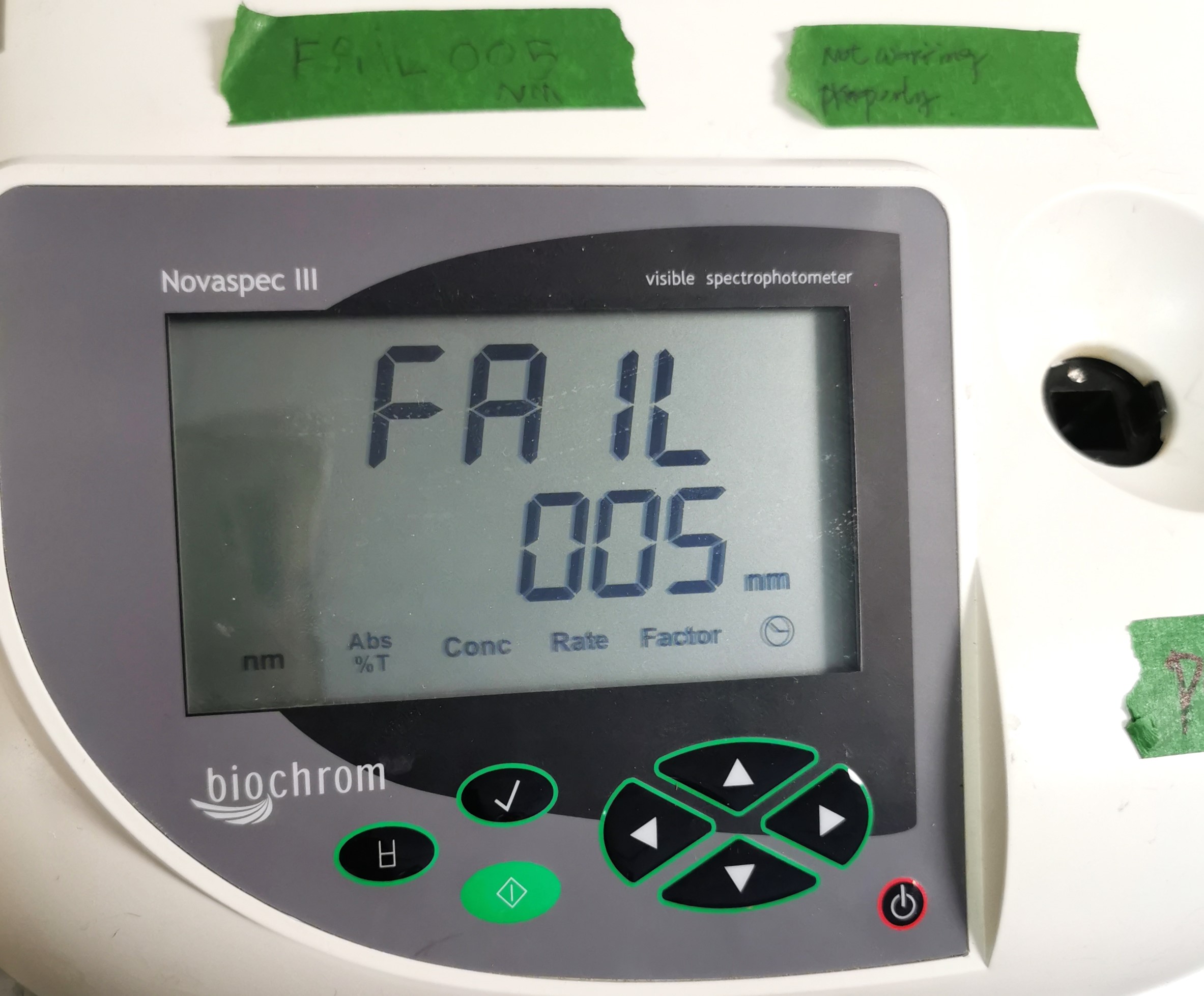 As is Biochrom Novaspec III Classic Visible Spectrophotometer (330 to 830nm)